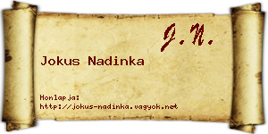 Jokus Nadinka névjegykártya
